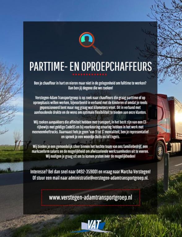 Flyer parttime-oproep 2